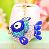 Metal Dolphin Creative Keychain With Diamond Encrusted For Women's Bags