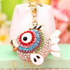 Metal Dolphin Creative Keychain With Diamond Encrusted For Women's Bags