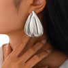 Metal Drop Shape Geometric Minimalist Electroplated Women's Earrings