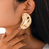 Metal Drop Shape Geometric Minimalist Electroplated Women's Earrings