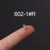 Metal Ear Bone Nail Set With Color Zircon Screw Ball Fine Needle Electroplated Flowers Piercing Earrings