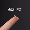 Metal Ear Bone Nail Set With Color Zircon Screw Ball Fine Needle Electroplated Flowers Piercing Earrings
