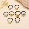 Metal Elastic Hair Ring Geometric Square Female Hair Accessories Alloy Electroplated