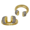 Metal Elastic Vertical Stripe Ring Bracelet Electroplated Fashion Geometric Hand Jewelry