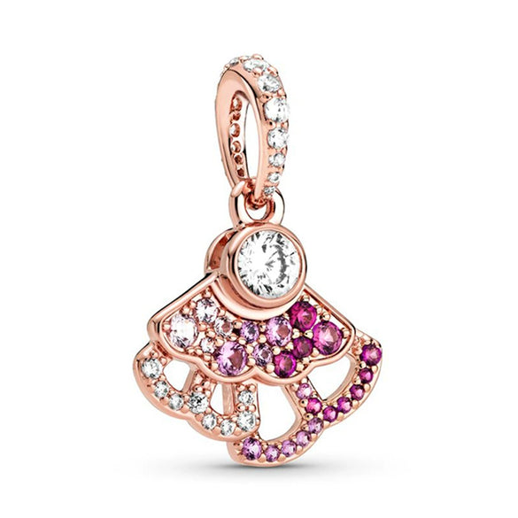 Metal Electroplated Crown Heart Pendant Loose Beads With Totem Pattern For Girls' Diy Beaded Accessories