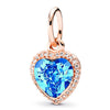 Metal Electroplated Crown Heart Pendant Loose Beads With Totem Pattern For Girls' Diy Beaded Accessories