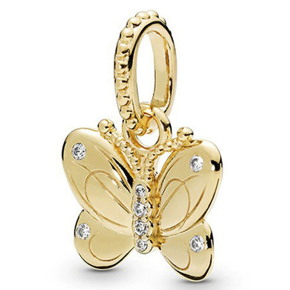 Metal Electroplated Diy Beads Bow Crown Spring Flowers Accessories Bracelet Necklace