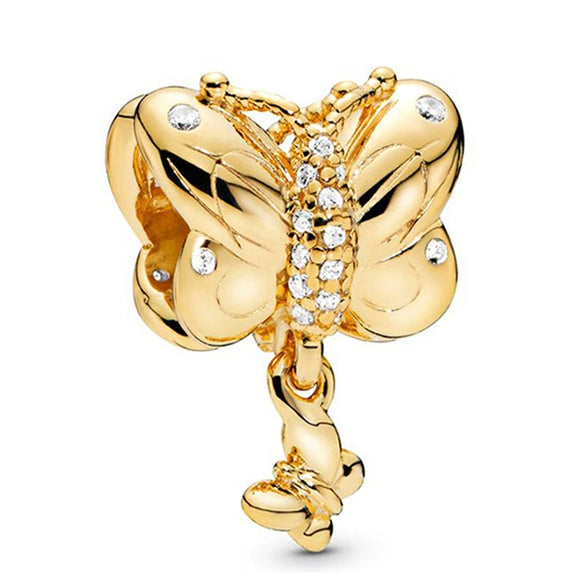 Metal Electroplated Diy Beads Bow Crown Spring Flowers Accessories Bracelet Necklace