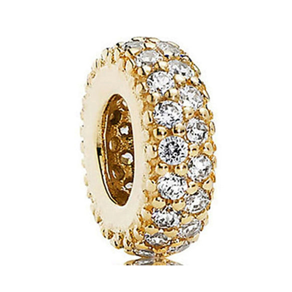 Metal Electroplated Diy Beads Bow Crown Spring Flowers Accessories Bracelet Necklace