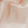 Metal Electroplated Elegant Inlaid Zircon Earrings With Stars And Letters Design
