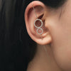 Metal Electroplated Elegant Inlaid Zircon Earrings With Stars And Letters Design