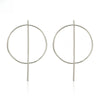 Metal Electroplated Geometric Hollow Circle Long Exaggerated Earrings Fashion Jewelry