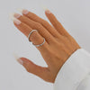 Metal Electroplated Irregular Texture Spring Bracelet In Geometric Style