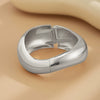 Metal Electroplated Irregular Texture Spring Bracelet In Geometric Style