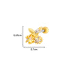 Metal Electroplated Love Bow Spider Conch Flower Style Women's Niche Earrings With Copper Inlaid Zircon