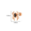 Metal Electroplated Love Bow Spider Conch Flower Style Women's Niche Earrings With Copper Inlaid Zircon