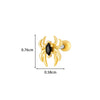 Metal Electroplated Love Bow Spider Conch Flower Style Women's Niche Earrings With Copper Inlaid Zircon