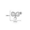 Metal Electroplated Love Bow Spider Conch Flower Style Women's Niche Earrings With Copper Inlaid Zircon