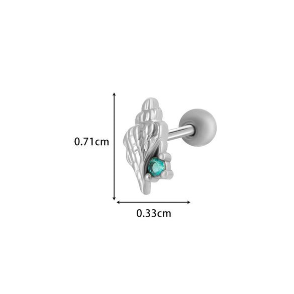 Metal Electroplated Love Bow Spider Conch Flower Style Women's Niche Earrings With Copper Inlaid Zircon