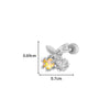 Metal Electroplated Love Bow Spider Conch Flower Style Women's Niche Earrings With Copper Inlaid Zircon