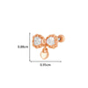 Metal Electroplated Love Bow Spider Conch Flower Style Women's Niche Earrings With Copper Inlaid Zircon