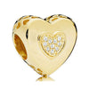Metal Electroplated Love Pendant Beaded Bracelet With Diamond Embedded And Totem Pattern
