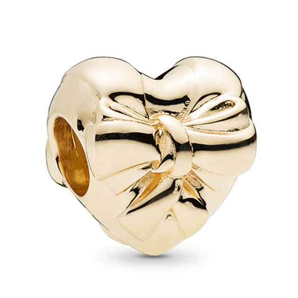 Metal Electroplated Love Pendant Beaded Bracelet With Diamond Embedded And Totem Pattern