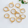 Metal Electroplated Round Single Hole Ear Hook Earrings Jewelry Diy Handmade