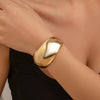 Metal Exaggerated Geometric Heavy Industry Design Smooth Bracelet With Electroplating Treatment