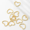 Metal Fivepointed Star Heart Embossed Electroplated Ring Diy Accessories