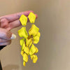 Metal Flower Butterfly Geometric Baking Paint Earrings For Women