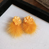 Metal Flower Butterfly Geometric Baking Paint Earrings For Women