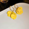 Metal Flower Butterfly Geometric Baking Paint Earrings For Women