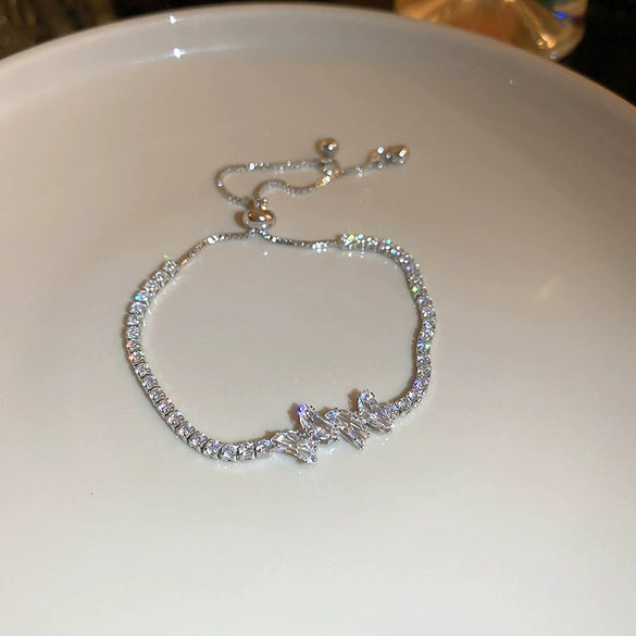 Metal Flower Electroplated Women's Light Luxury Simple Allmatch Bracelet Accessories