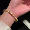 Metal Flower Electroplated Women's Light Luxury Simple Allmatch Bracelet Accessories