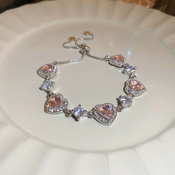 Metal Flower Electroplated Women's Light Luxury Simple Allmatch Bracelet Accessories