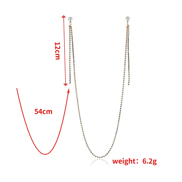 Metal Flower Geometric Natural Style Electroplated Earrings And Long Necklace For Women