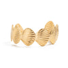 Metal Flower Shell Open Bracelet Electroplated