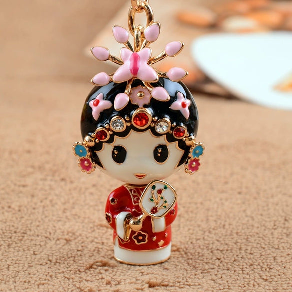 Metal Four Leaf Clover Car Key Chain And Bag Pendant