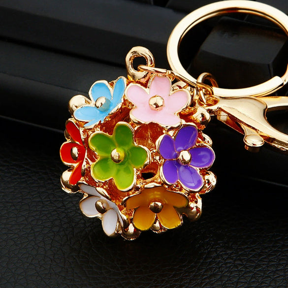 Metal Four Leaf Clover Car Key Chain And Bag Pendant