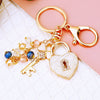 Metal Four Leaf Clover Car Key Chain And Bag Pendant