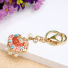 Metal Four Leaf Clover Car Key Chain And Bag Pendant