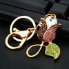 Metal Four Leaf Clover Car Key Chain And Bag Pendant