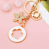 Metal Four Leaf Clover Car Key Chain And Bag Pendant