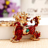 Metal Four Leaf Clover Car Key Chain And Bag Pendant