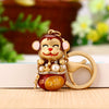 Metal Four Leaf Clover Car Key Chain And Bag Pendant