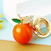 Metal Four Leaf Clover Rhinestone Keychain For Women