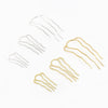 Metal Fourtooth Small Wave Pattern Hairpin Hair Comb With Electroplating Treatment