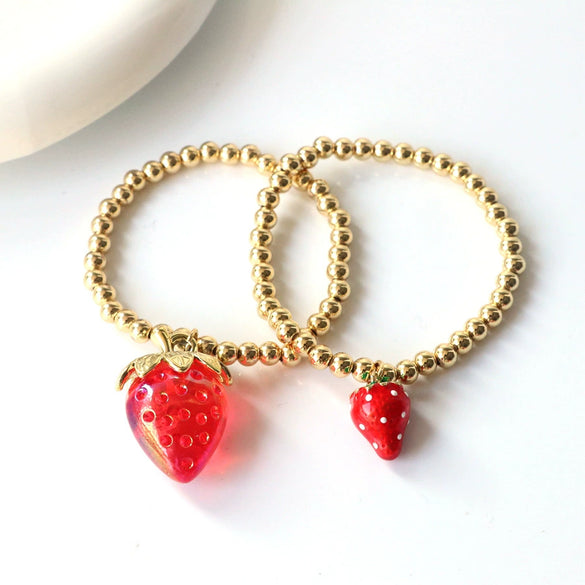 Metal Fruit Pattern Electroplated Pendant Bracelet Women's Unisex Fashion Jewelry