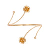 Metal Geometric Butterfly Leaves Flowers Armband With Electroplating Design
